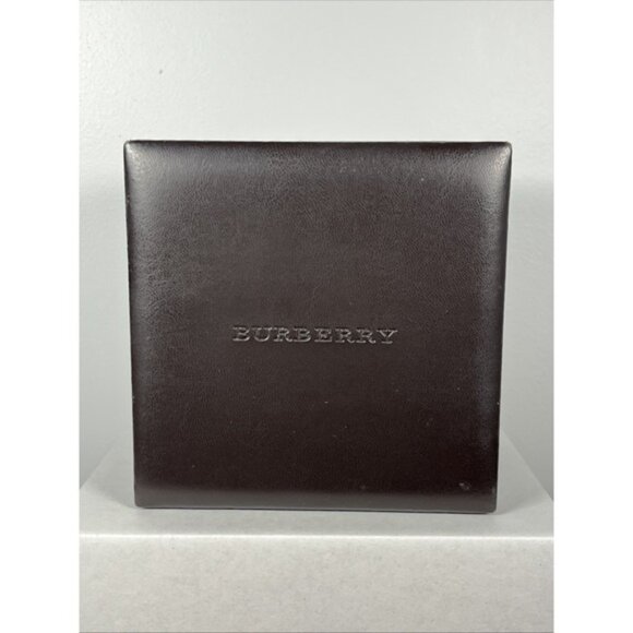 Burberry Faux Leather Watch Jewelry Box Brown Empty Box ONLY 5inch x 5inch x 3.7 - Picture 3 of 8